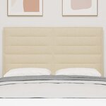 vidaXL Tête de lit LED avec bandes LED Crème 144 cm tissu