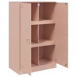 vidaXL Buffet rose 67x39x107 cm acier