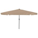 vidaXL Parasol de jardin Taupe 395 x 395 x 245 cm Polyester
