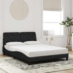 vidaXL Cadre de lit sans matelas noir 120x200 cm velours