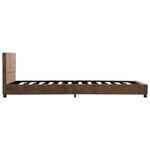 vidaXL Cadre de lit sans matelas marron similicuir daim 90x200 cm