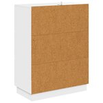 vidaXL Armoire à tiroirs Blanc brillant 66 x 34 5 x 87 cm