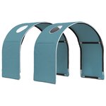 vidaXL Lit avec Tunnel 4 Pièces Blanc et bleu clair Bois d'ingénierie