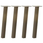 vidaXL Pieds de table basse 4 pièces Acier naturel 42 cm Acier