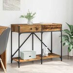 vidaXL Table console Bois Ancien 100 x 39 x 78 5 cm Bois d'ingénierie
