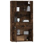 vidaXL Buffet haut Chêne fumé Bois d'ingénierie
