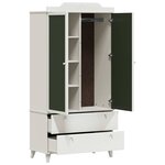 vidaXL Armoire Tableau Noir avec tiroir Blanc Bois d'ingénierie