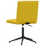 vidaXL Chaise à manger Jaune Velours