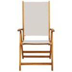 vidaXL Chaises pliables de jardin lot de 6 bois d'acacia et textilène
