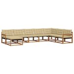 vidaXL Ensemble de canapés d'extérieur 8 pc Naturel et Beige