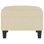 vidaXL Repose-pied Crème 70x55x41 cm Tissu