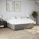 vidaXL Cadre de lit sans matelas taupe 200x200 cm tissu