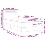 vidaXL Lit à ressorts avec matelas Cappuccino 90 x 200 cm Simili cuir