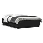 vidaXL Cadre de lit sans matelas noir 150x200 cm