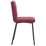 vidaXL Chaises à manger lot de 2 Rouge bordeaux Velours