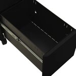 vidaXL Classeur mobile Noir 30x45x59 cm Acier
