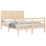 vidaXL Cadre de lit sans matelas bois massif