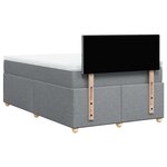 vidaXL Sommier à lattes de lit avec matelas Gris clair 120x200cm Tissu
