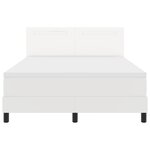 vidaXL Lit box spring avec matelas blanc 160 x 200 cm  simili cuir