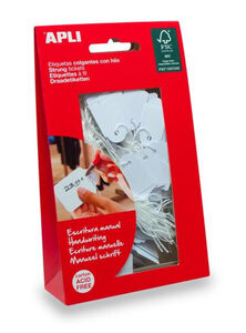 Pochettes 100 Étiquettes A Fil Blanc 22X35