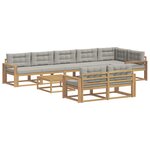vidaXL Ensemble de canapés d'extérieur 9 pc Blanc et gris clair