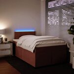 vidaXL Sommier à lattes de lit avec matelas rose 120x190 cm velours