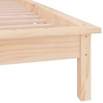 vidaXL Cadre de lit à LED sans matelas 90x200 cm bois massif