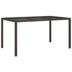 vidaXL Ensemble à manger de jardin 5 Pièces et coussins marron poly rotin