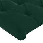 vidaXL Tête de lit Vert foncé 180x7x118/128 cm Velours