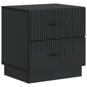 vidaXL Cabinet de chevet Noir 43 x 34 5 x 44 5 cm Bois d'ingénierie