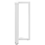vidaXL Pieds de table de bar en T  2 pièces  blanc  60 x 35 x (90-91) cm  acier