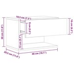 vidaXL Tables de chevet murales 2 Pièces chêne artisanal