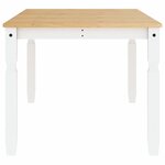 vidaXL Table à manger Corona blanc 180x90x75 cm bois massif de pin