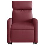 vidaXL Fauteuil inclinable de massage électrique Rouge bordeaux Tissu