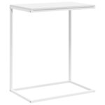 vidaXL Table d'appoint Blanc 55x35x66 cm Bois d'ingénierie