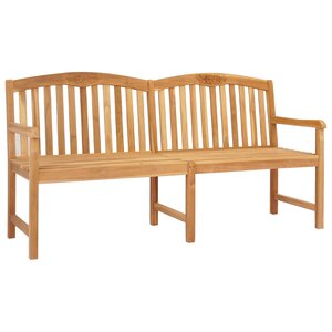 vidaXL Banc en Bois Sculpté en Rose 150 x 60 x 90 cm Naturel