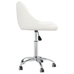vidaXL Chaise pivotante de bureau Blanc Similicuir