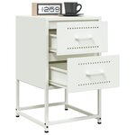 vidaXL Table de chevet blanc 36x39x60 5 cm acier