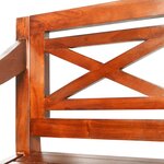 vidaXL Banc Batavia 98 cm Bois d'acajou massif Marron foncé