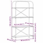 vidaXL Étagère chêne artisanal 80 x 30 x 146 cm Bois d'ingénierie