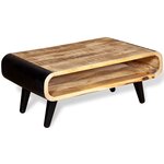 vidaXL Table basse Bois de manguier brut 90x55x39 cm