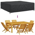 vidaXL Housse pour mobilier d'extérieur Noir 275 x 275 x 70 cm 600D