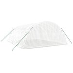 vidaXL Serre avec cadre en acier blanc 30 m² 6x5x2 3 m