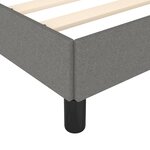 vidaXL Cadre de lit sans matelas gris foncé 100x200 cm tissu