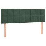 vidaXL Sommier à lattes de lit et matelas Vert foncé 140x190cm Velours