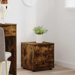 vidaXL Cabinet de salle de bain Chêne fumé 40 5 x 40 x 44 cm