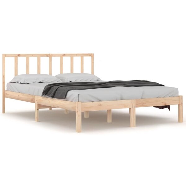 vidaXL Cadre de lit sans matelas bois massif de pin 140x200 cm
