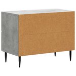 vidaXL Cabinet de chevet avec tiroir Gris béton 62 x 34 5 x 47 5 cm