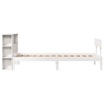 vidaXL Lit bibliothèque sans matelas blanc 90x190cm bois de pin massif