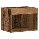Armoires murales vidaXL avec éclairage LED 2 pièces Bois vieux 40x30x30 cm
